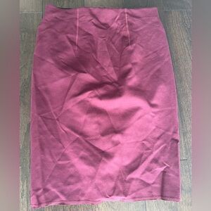 Ann Taylor Maroon Pencil Skirt